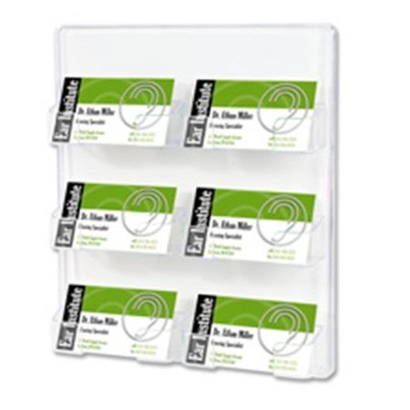 DEFLECTO Deflect-O Corporation DEF70601 Business Card Holder- 6 Slots- 8-.50in.x1-.50in.x9-.75in.- Clear DEF70601